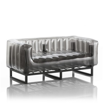 Mojow Aufblasbarer Sofa mit Metallstruktur - YOMI Linie - Schwarz